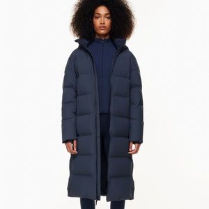 Artizia The Super Puff₂O Long Navy Blue Total Eclipse long puffy jacket